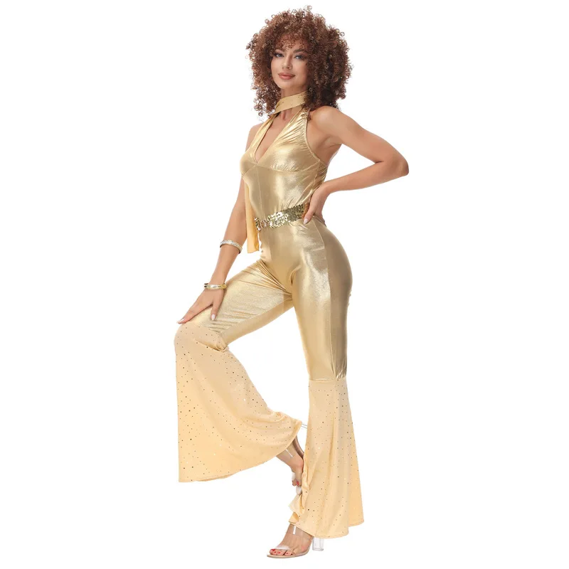 Le Cool New retro 70s hippie costume for disco parties, nightclubs, and hip-hop performances view 3