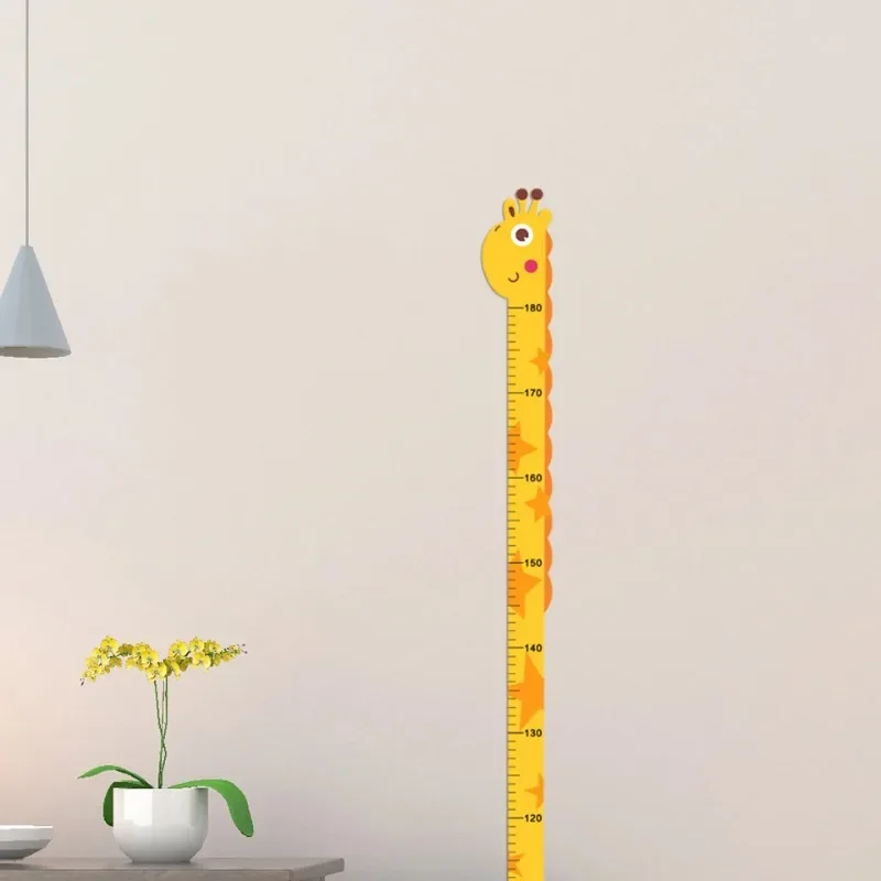 1pc Cartoon Animals Height Measure Wall Sticker Unicorn Dinosaur Wallpaper for Kids Room Nursery Child Growth Ruler Growth Chart