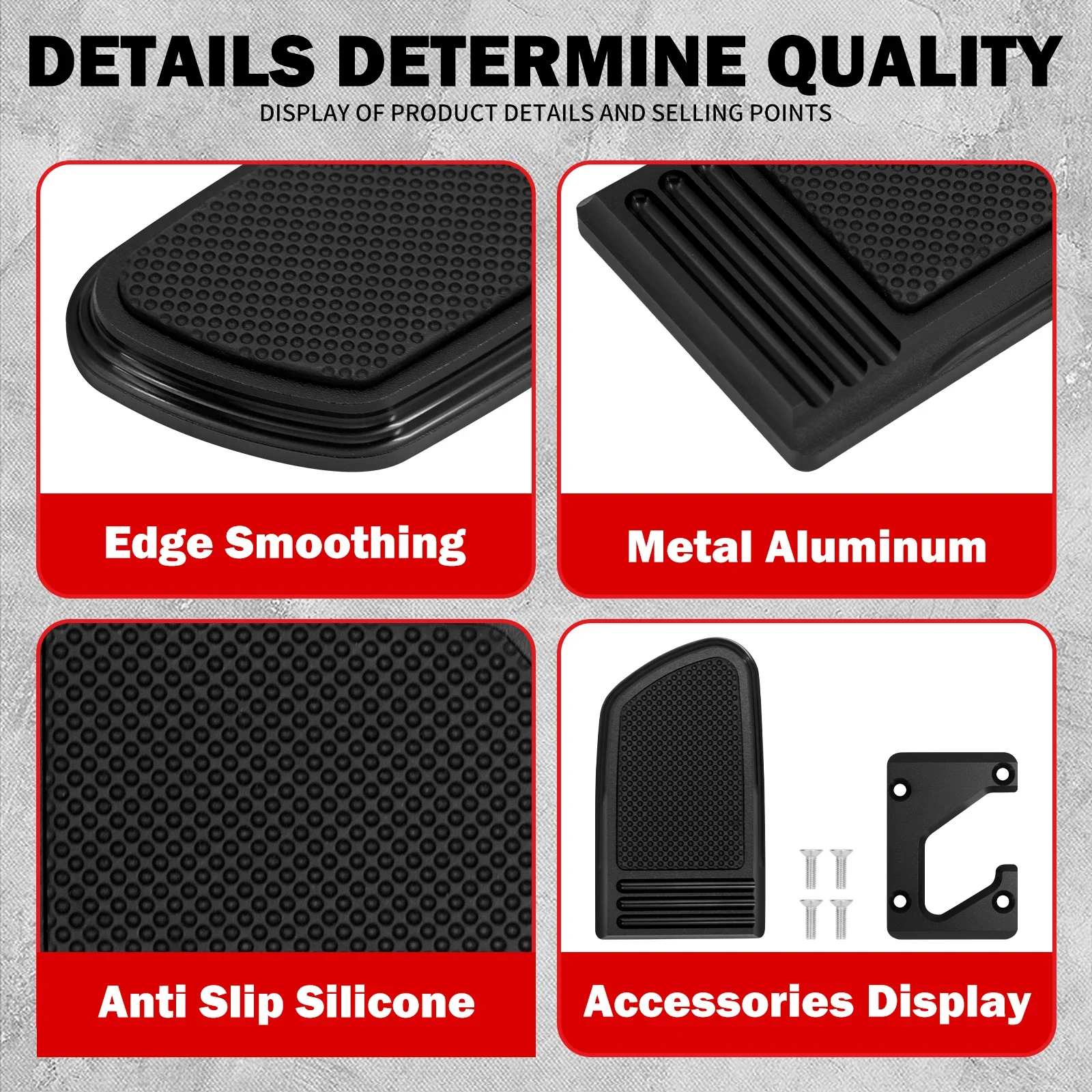Motorcycle CNC Brake Pedal Pad Cover On Forward Footpeg Cover For Harley Softail Street Bob Fat Bob FXDB FXFBS FXDF 2018-2023 - view 3
