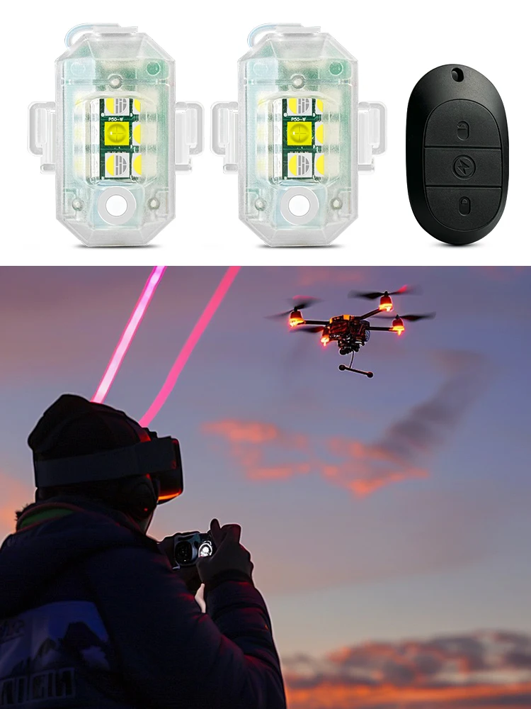 AliExpress XINFOK Motorcycle Strobe Lights RGB LED for DJI Mini 4 Mavic Air Avata LED Lamp Accessory for Car Drone Truck Aircraft Bike