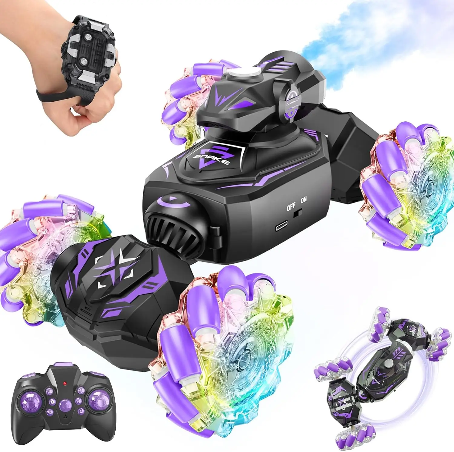 

Машинка на радиоуправлении с управлением жестами, игрушки-машинки на пульте управления для мальчиков 6-12 лет, полноприводная машинка с ручным управлением и функцией поворота