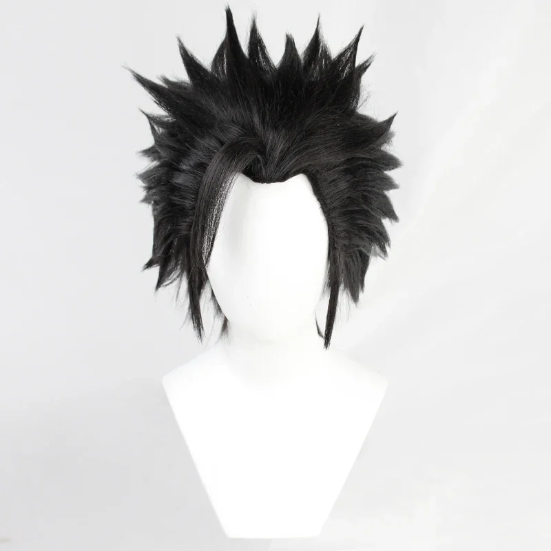 Zack Fair Game Final Fantasy FF7 Short Black Heat Resistant Hair Cosplay Halloween Costume Party Wig