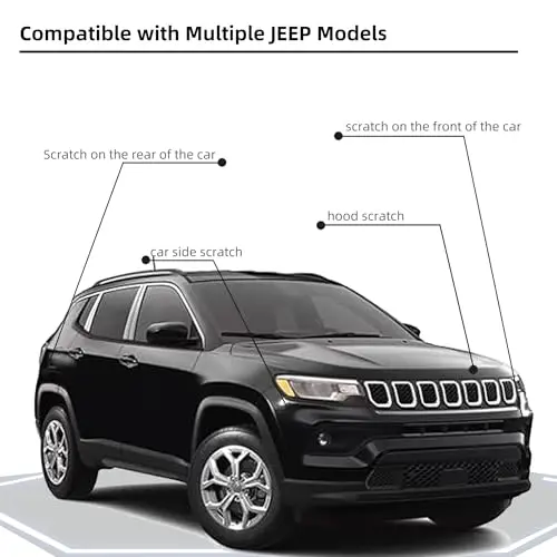 Black Crystal(PX8/DX8) Car Paint Touch Up Pen Compatible with JEEP,Automotive Scratch Remover for Nicks & Chips Repair