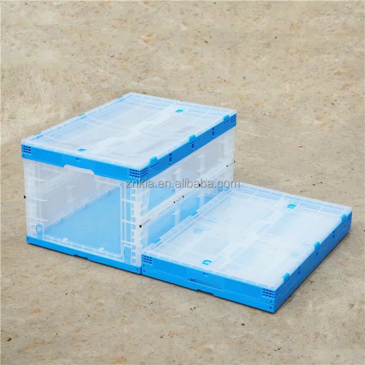 O armazém de 80 litros usa caixas plásticas transparentes estilo caixa sólida