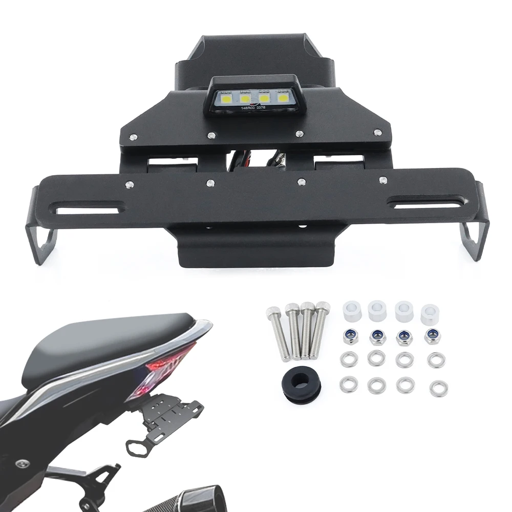 

License Plate Holder Motorbike Adjustable Tail Tidy Fender Eliminator Foldable Flip-up Z900 2017-2024 ZH2 2020-2026 For Kawasaki