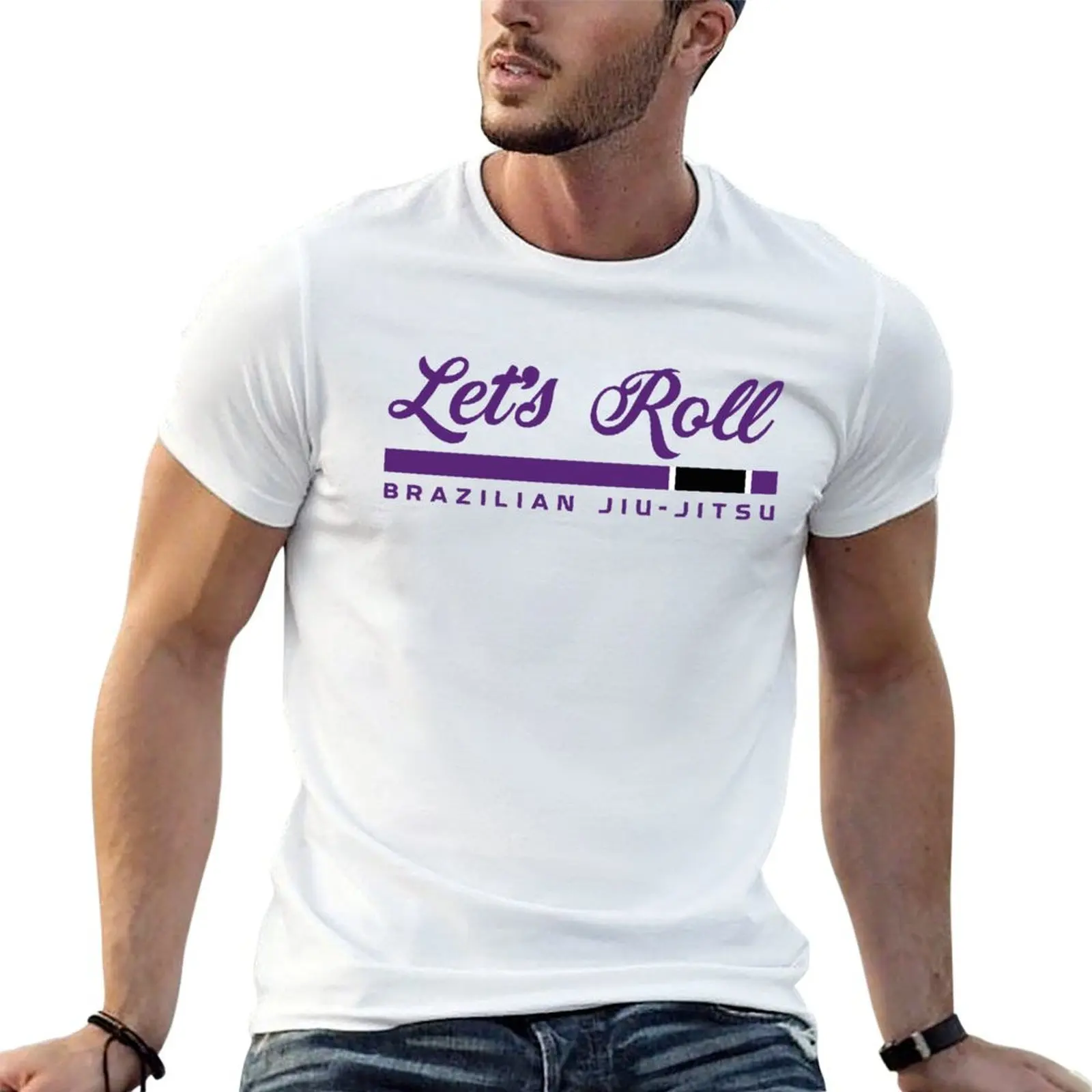 

Let's Roll Purple Belt Brazilian Jiu Jitsu T-Shirt man t shirt designer t shirt man casual T-Shirt