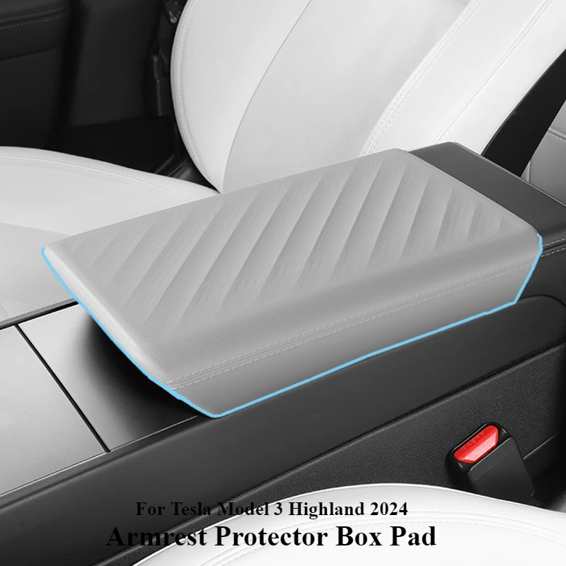 

TPE Soft Case Car Center Console Arm Rest Lid For Tesla Model 3 Highland 2024 Accessories Central Armrest Box Pad Cover Panel