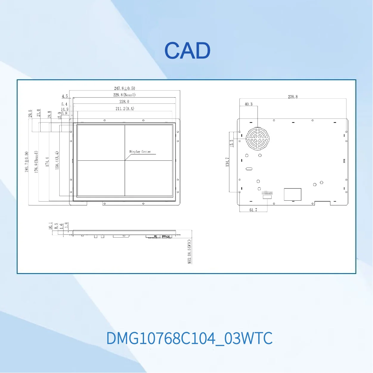 DWIN 10.4inch TFT LCD Display Connect Arduino, Esp32, Esp8266, 1024*768 HMI Smart Touch Screen,IPS LCD Module DMG10768C104_03W