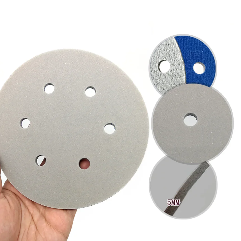 

6" Wet & Dry Spong Sandpaper Disc 150mm 6/9 Hole 300-3000 Grit Spong Sanding Paper