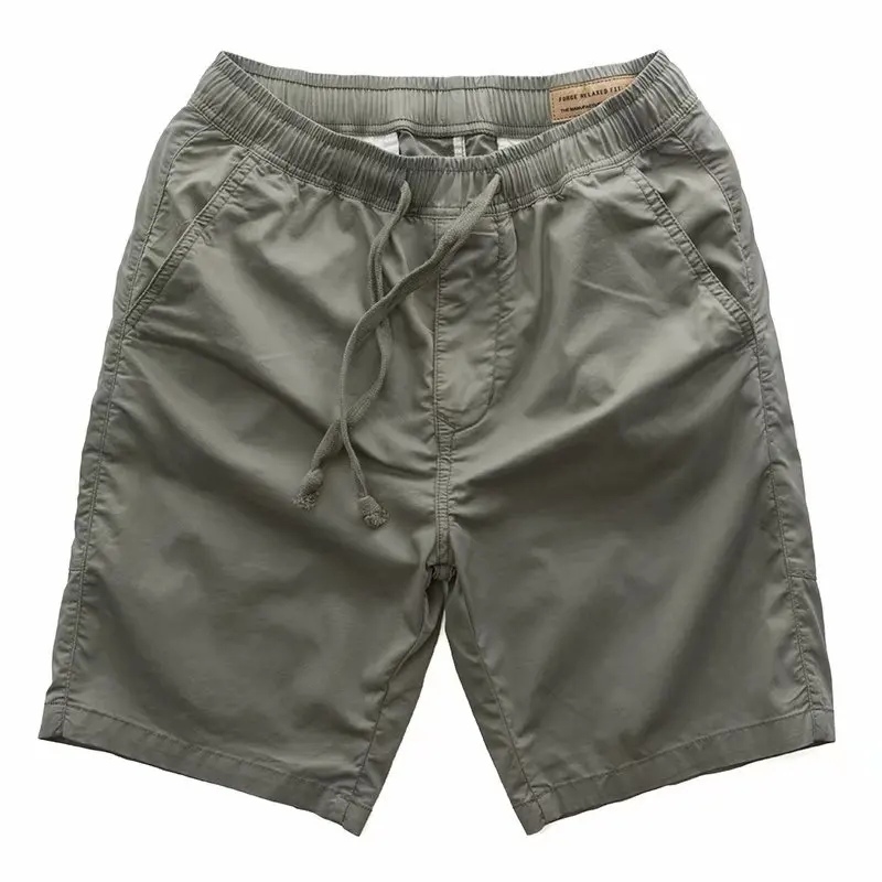 Pantaloni a cinque quarti larghi casual in seta di ghiaccio sottile estiva da uomo Abbigliamento da lavoro Gamba dritta Vita alta in cotone Gioventù Faionable orts