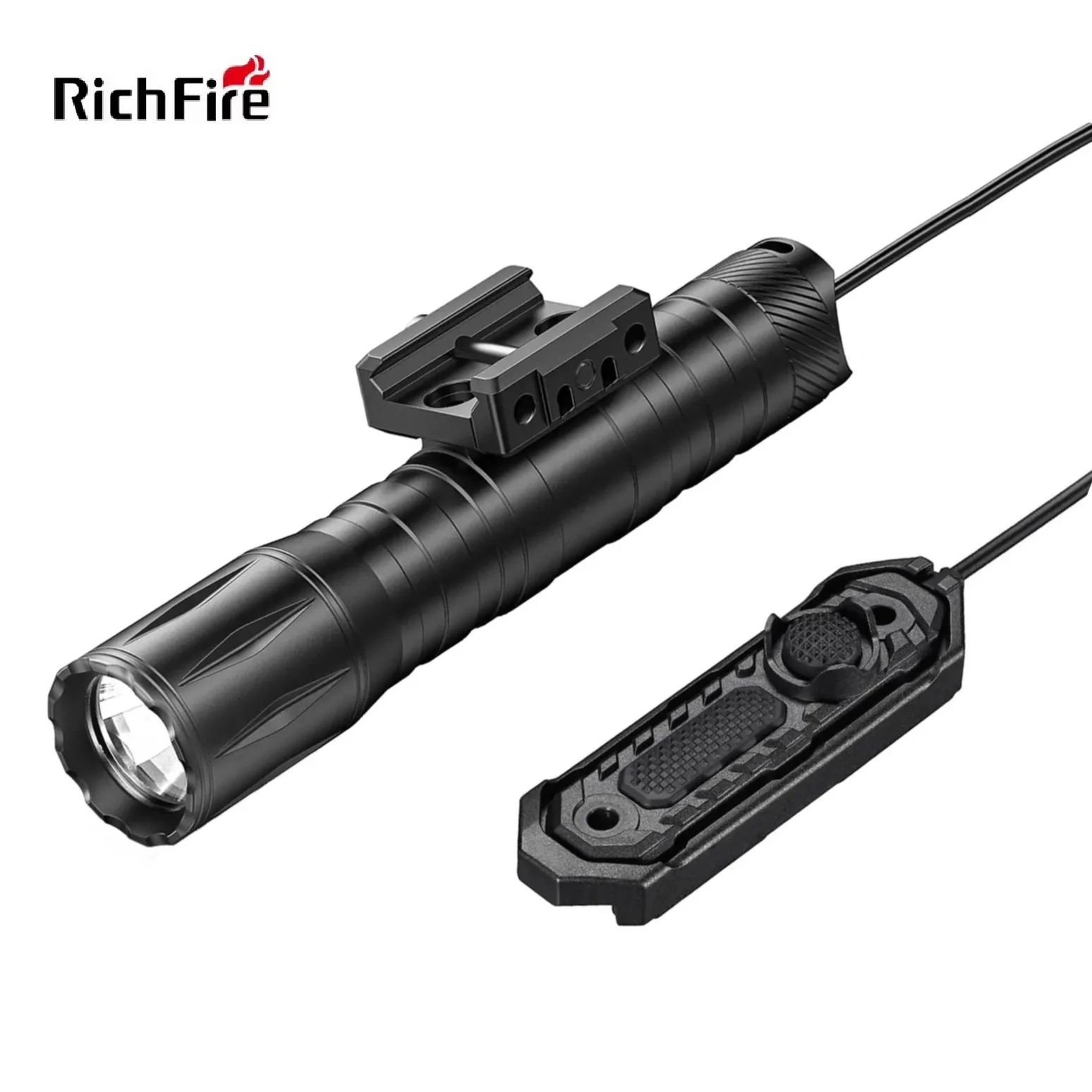 

Тактический фонарик для винтовки Richfire SFD-113M, 1800 люмен, перезаряжаемый охотничий фонарь со стробоскопом, 20 мм, монтируемый на рейке