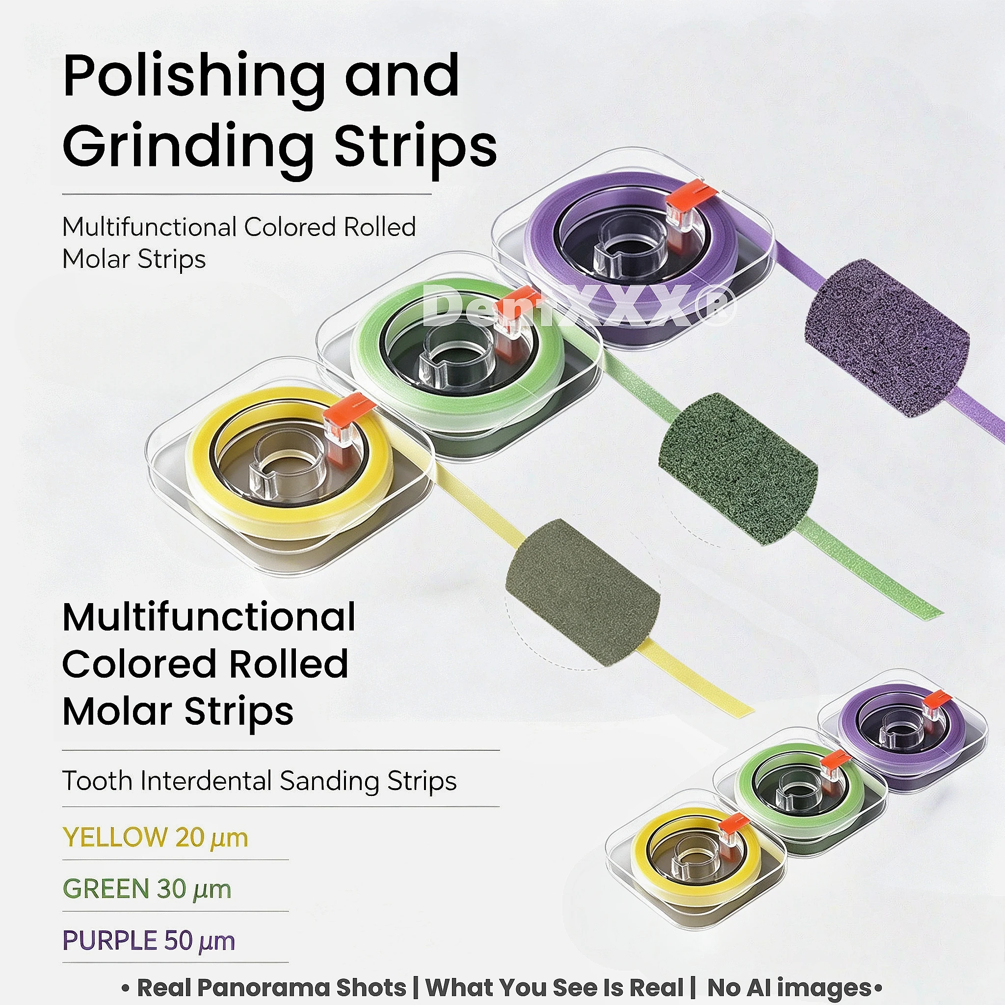 Resin Teeth Grinding Sanding Shaping, Tooth Interdental Polishing Strips, Portable 20/30/50um Whitening Molar Strips