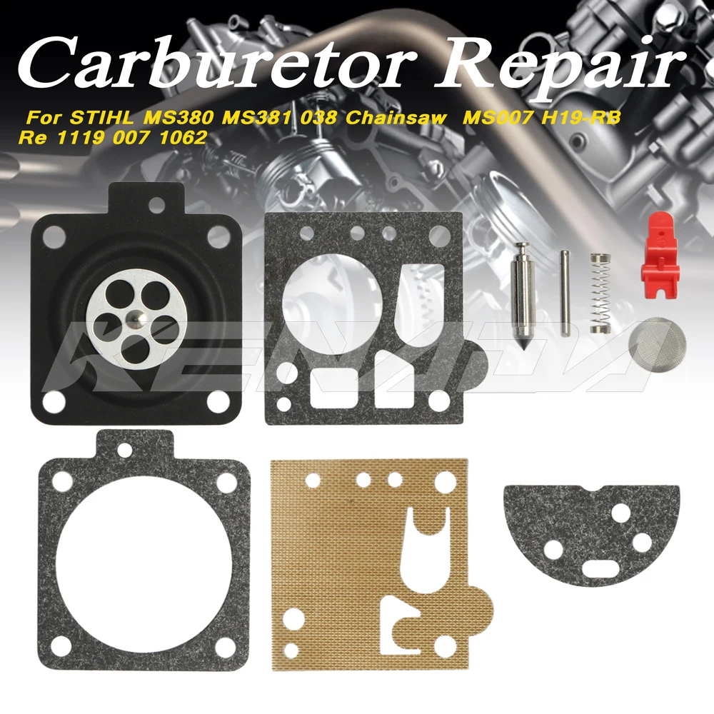 Carburetor Repair Kits For STIHL MS380 MS381 038 Chainsaw MS007 H19-RB Re 1119 007 1062