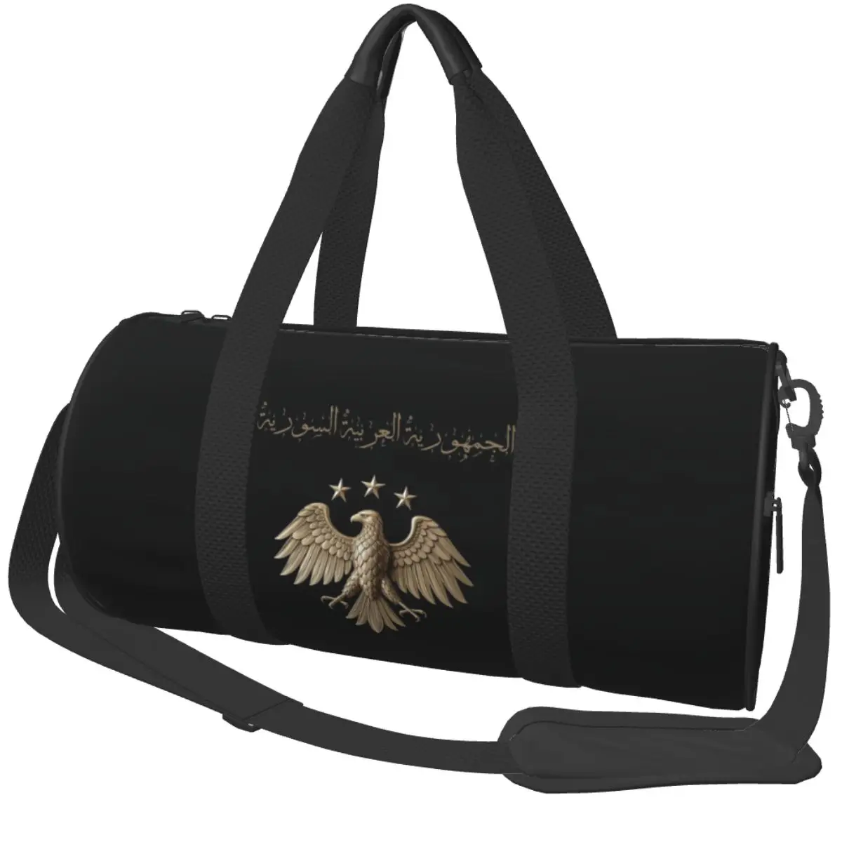 

Новая спортивная сумка с гербом Сирии, водонепроницаемые спортивные сумки с обувью, дорожная тренировочная сумка на заказ, забавная сумка для фитнеса для пары