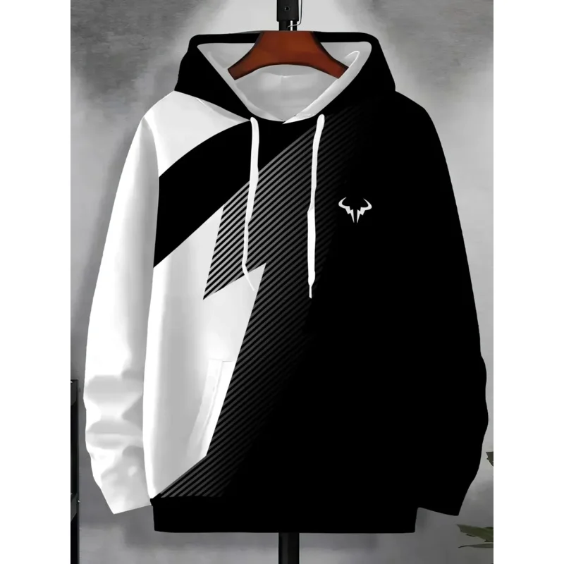 

Мягкая и удобная толстовка с капюшоном и спортивный топ на открытом воздухе с буквенным принтом для новой мужской осенней тренировки по бадминтону.