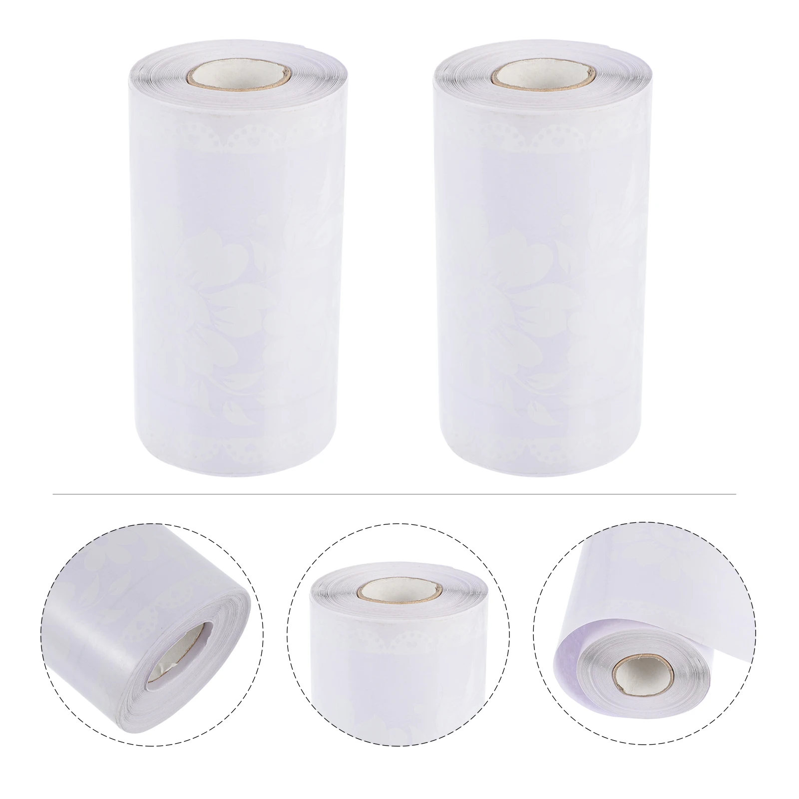 

2 Rolls Lace Edge Stickers Floral Wallpaper Decor Decal Decoration Border Window Ornament Adhesive Household Flower Borders