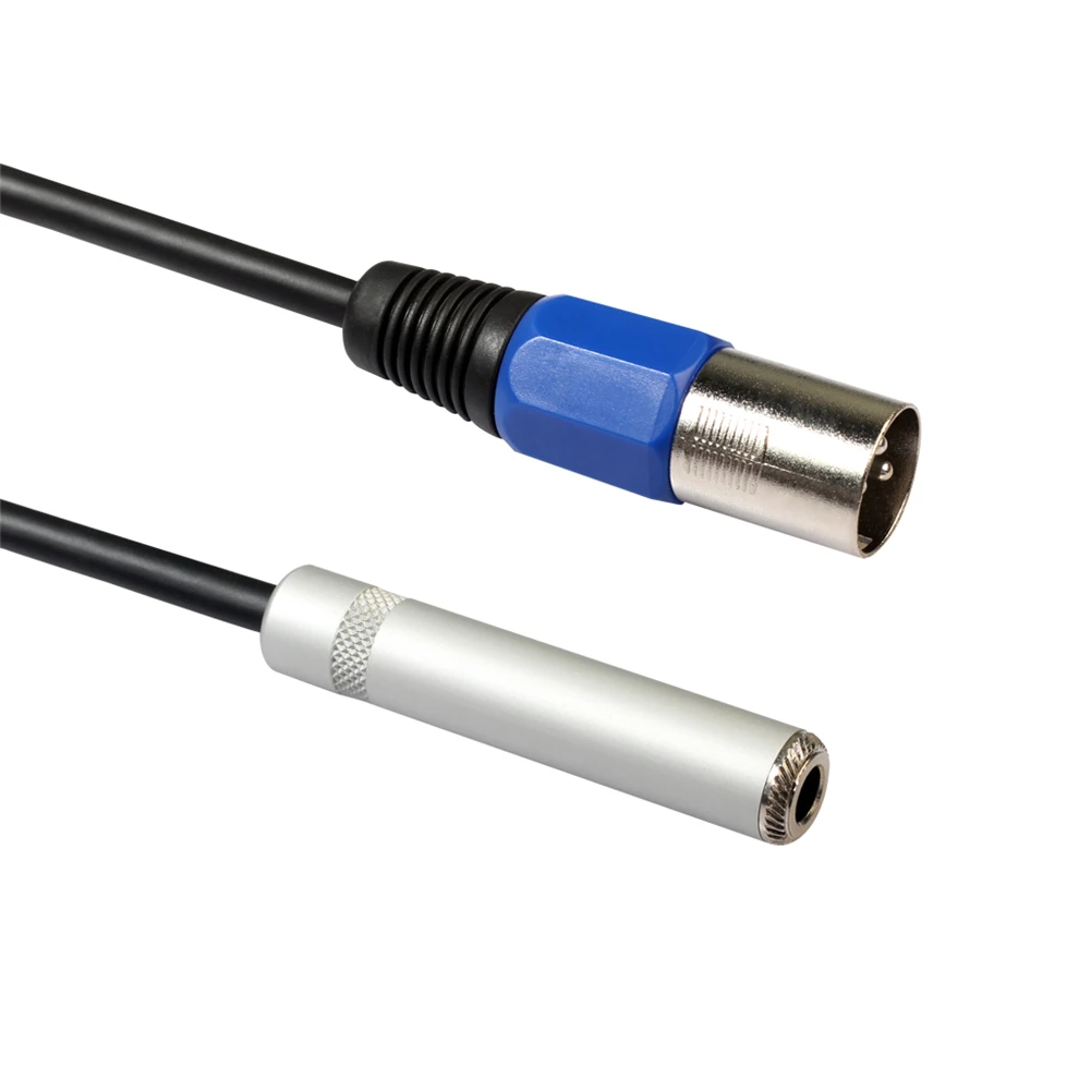 Adaptateur câble Audio 3 broches XLR mâle bleu métal PVC à 6.35mm femelle pour amplificateurs de casque pour divers amplificateurs de puissance