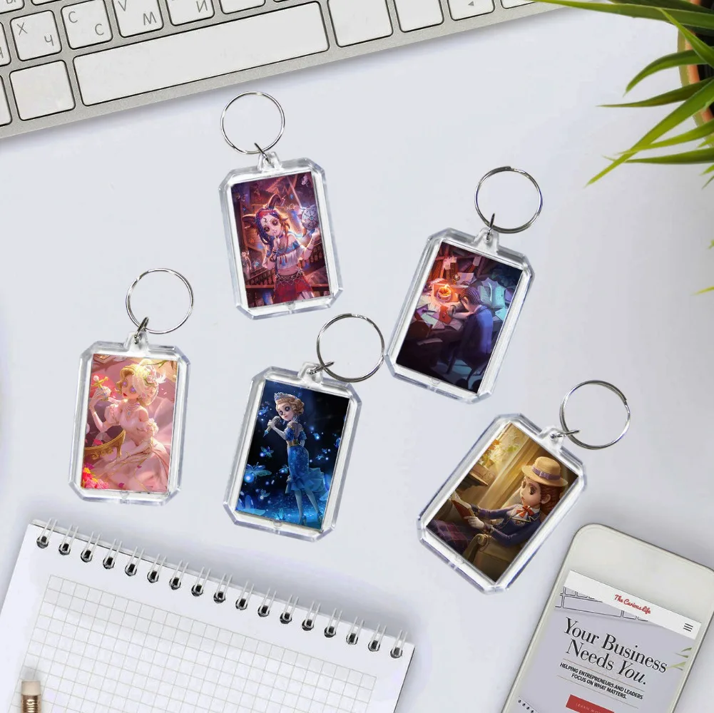 Fifth personality double-sided photo acrylic keychain creative backpack keychain pendant versatile gift