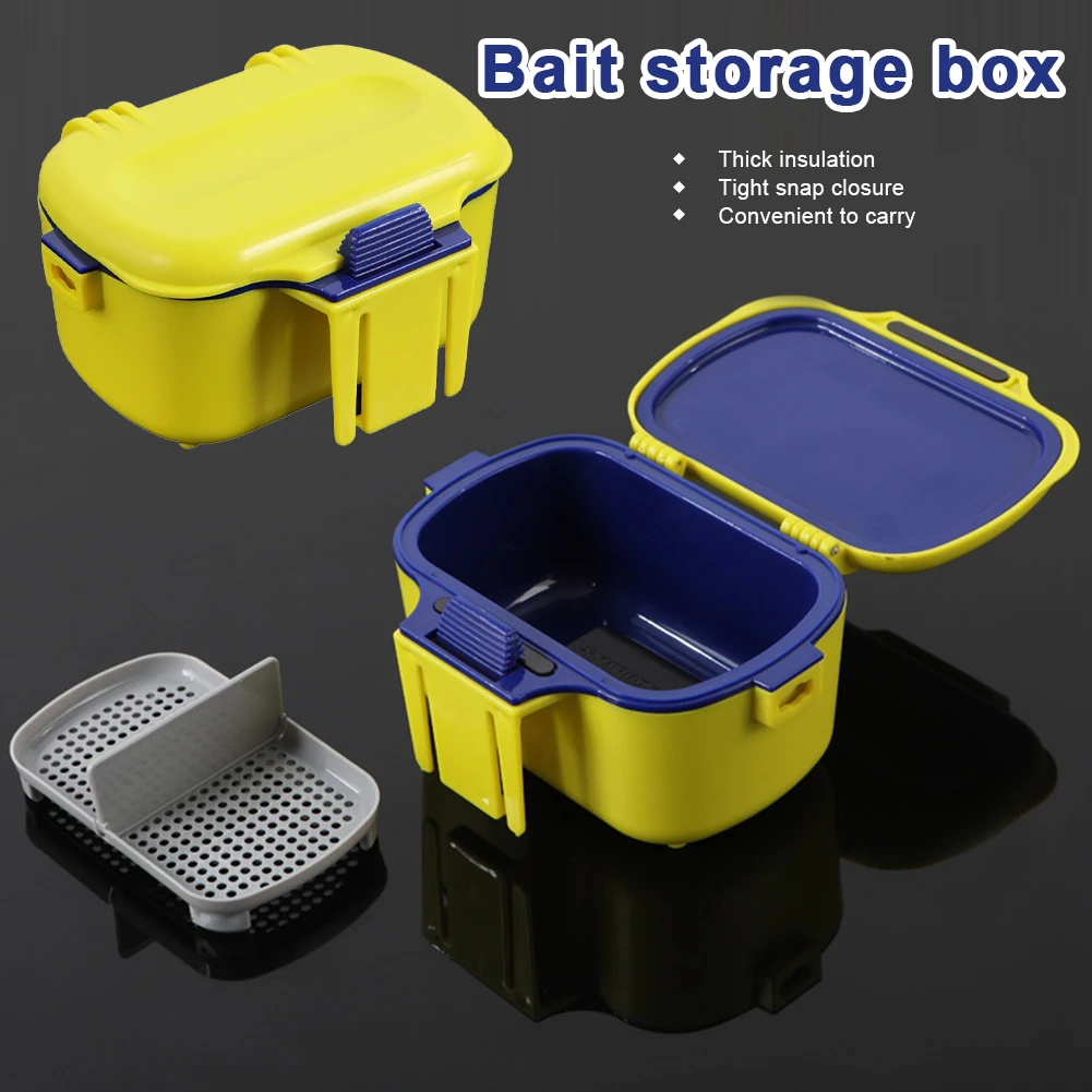 Vielseitige Angelköderbox, Angelhakenköder, gefälschte Köderboxen, isoliert, atmungsaktiv, feuchtigkeitsbeständig, für Regenwürmer und lebende Köder