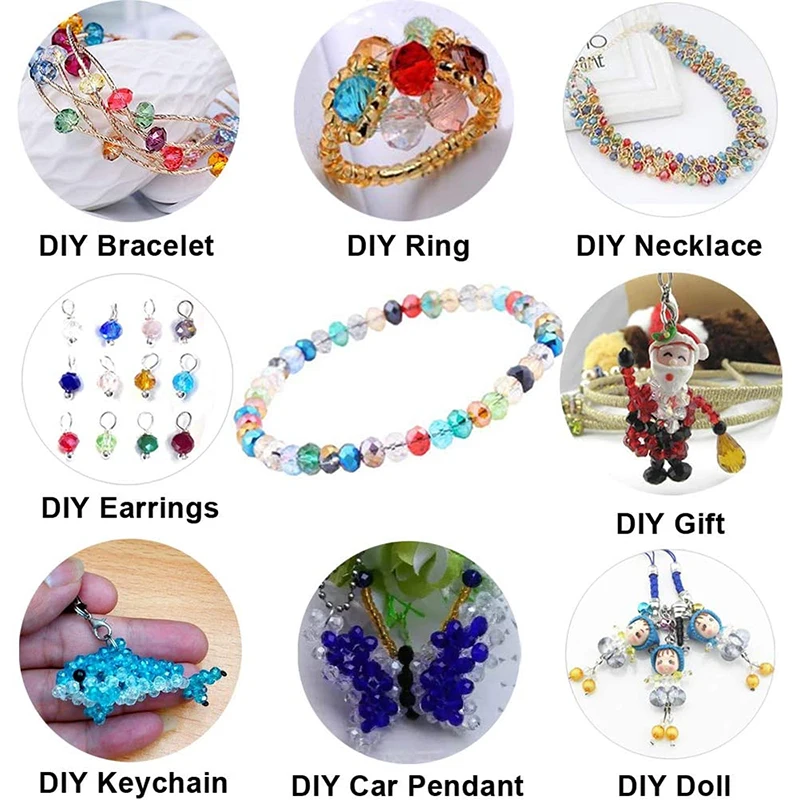 Blue Multicolor Rondelle Austria faceted Crystal Glass Beads Loose Spacer Round Beads for Jewelry Making Summer Style Wholesale