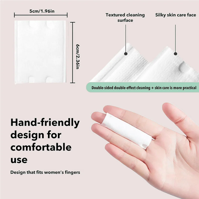 Tampons de maquillage jetables, 50/100 pièces, bouffantes nettoyantes, tampons démaquillants adaptés à l'usage du visage, démaquillant pour les yeux et les lèvres, Rem des ongles