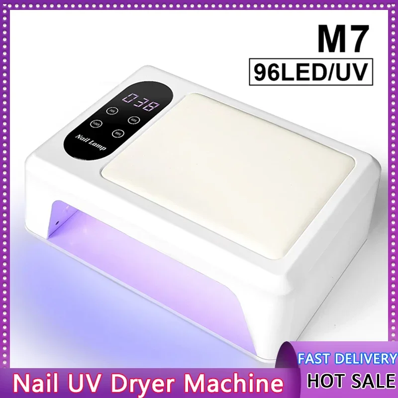 المهنية 96 LED مسمار مصباح علاج سريع الأشعة فوق البنفسجية هلام مسمار البولندية مجفف مع 4 الموقت والاستشعار علاج مصباح لأدوات صالون مانيكير
