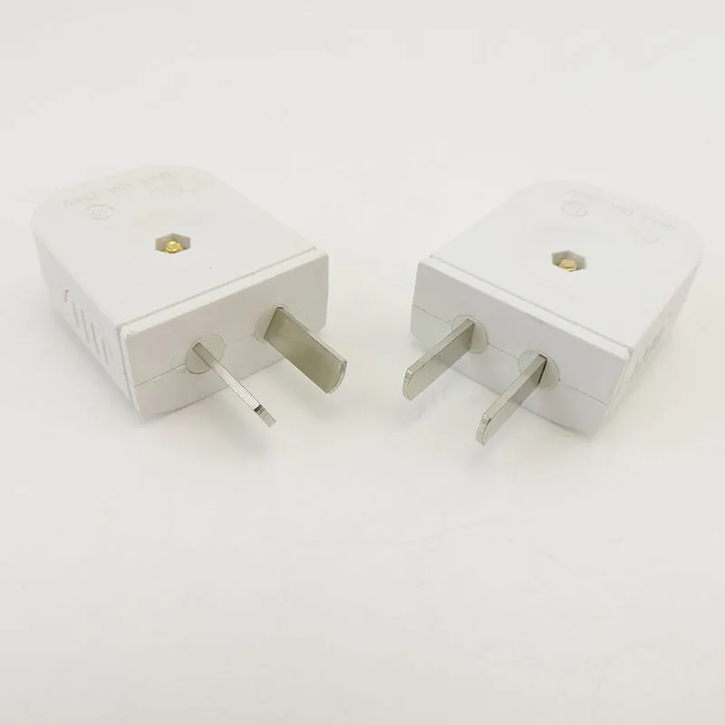 5szt US AU wtyczka 2 Płaski pin DIY Zamienny adapter zasilania ściennego AC 100V 220v 10A Złącze kabla elektrycznego w kolorze białym