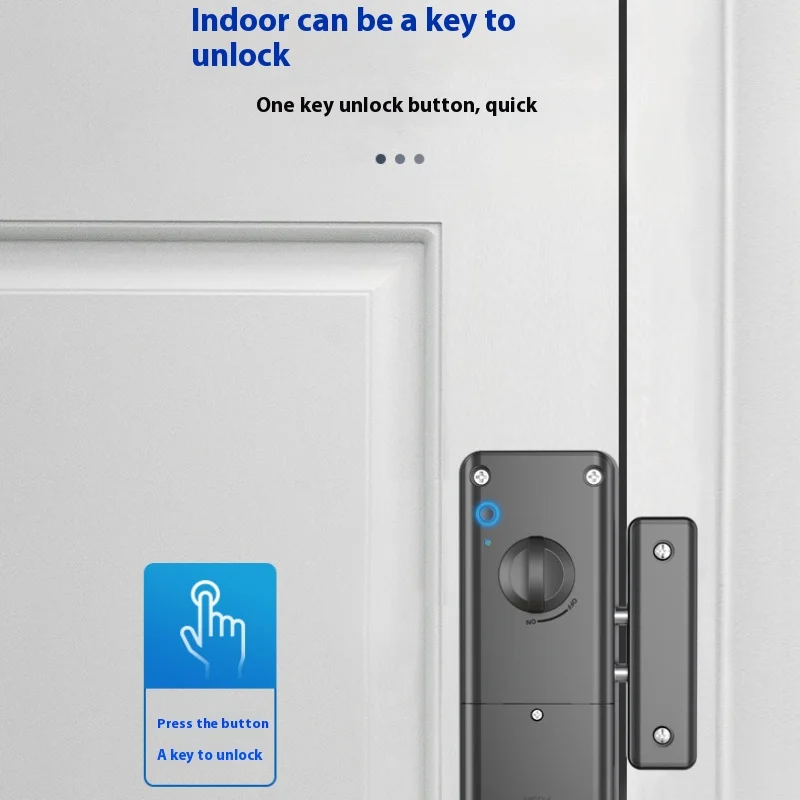 Imagem -05 - Invisible Anti Theft Door Lock Botão Eletrônico Clique de Desbloqueio ic Cards Smart Home Interior e Exterior Cartão ic