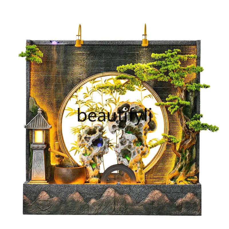 

Garden rockery flowing water ornament garden landscaping decoration screen floor-to-ceiling water curtain wall