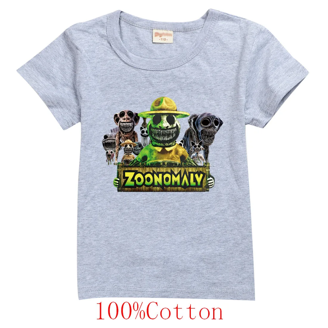 New Game ZOONOMALY T Shirt Kids 2024 Summer Clothes Junior Boys Pure Cotton T-shirt Toddler Girls Short Sleeve O-neck Tops