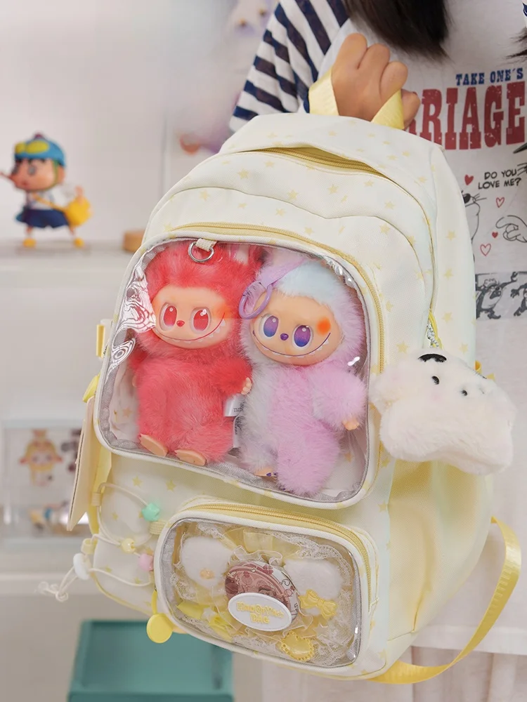 Cute Star INS Sle Borsa Bapa Cuter da donna High School College Borsa a tracolla impermeabile trasparente Sweet School Sle