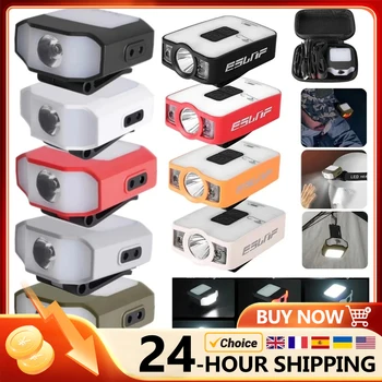 ミニLEDヘッドランプ,センサー付きヘッドランプ,キャンプやアウトドアアクティビティに最適,1ユニット