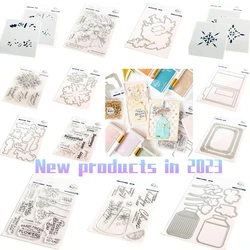 2023 Pink Metal Cutting Dies And Stamps For Scrapbooking Stencil Embossing Mold DIY Greeting Cards Fresh Studio