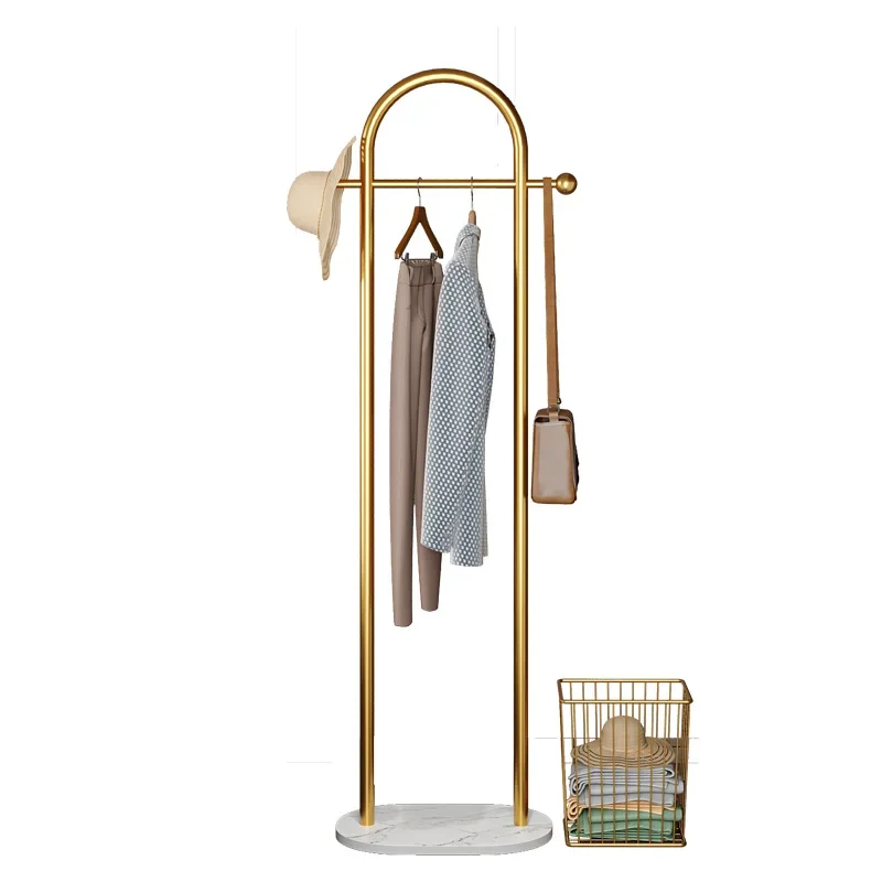 Stand Wall Mount Clothing Rack Free Home Metalaesthetic Portable Hangers Glamm Minimalist Perchero Pared Decor