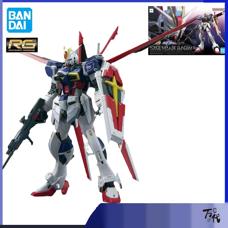 Bandai gundam modelo kit anime figura força impacto gundam specii rg semente figuras de ação gunpla ação toyfigure brinquedos para crianças