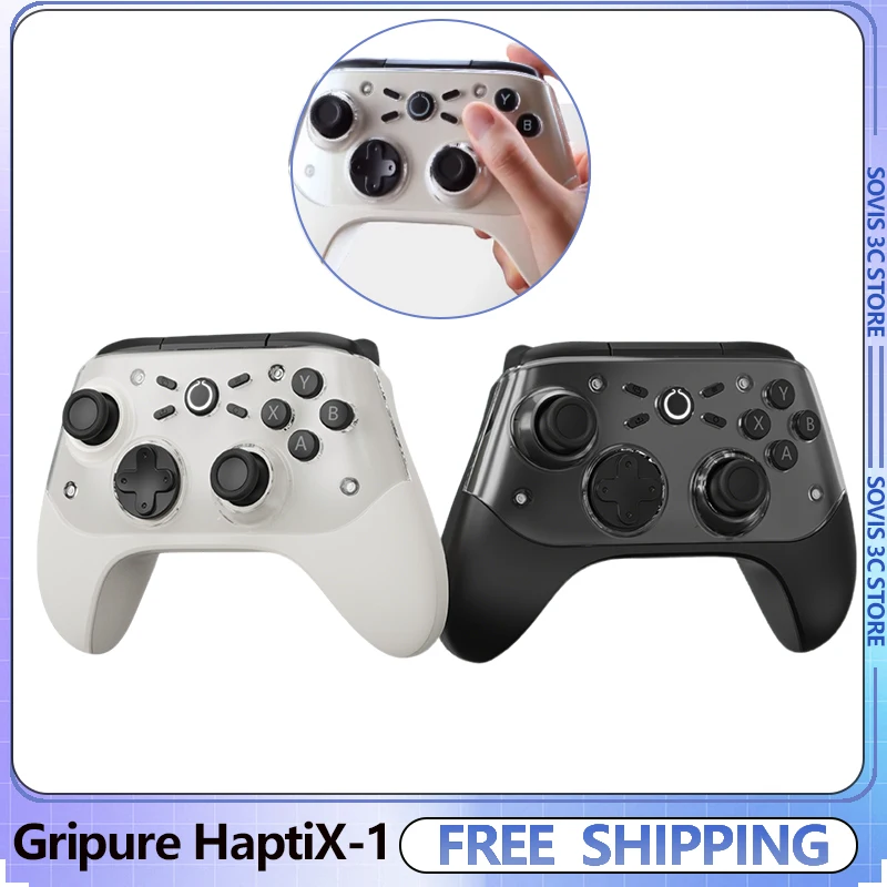 Gripure HaptiX-1 8K Game Controller Capacitive Joystick Asymmetric Motor Kailh Micro Motion Switch Gamepad for Switch/NS/Xbox