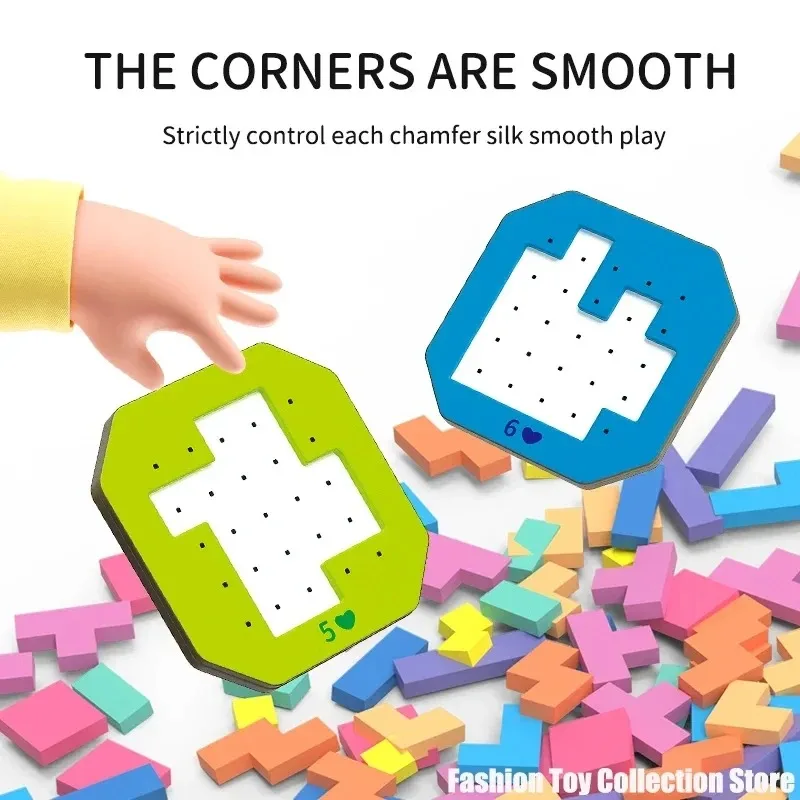 Puzzle da tavolo creativo Montessori 3D --Tangram Math Toys Building Blocks Board Gioco di forme di colore per regali educativi per bambini! !