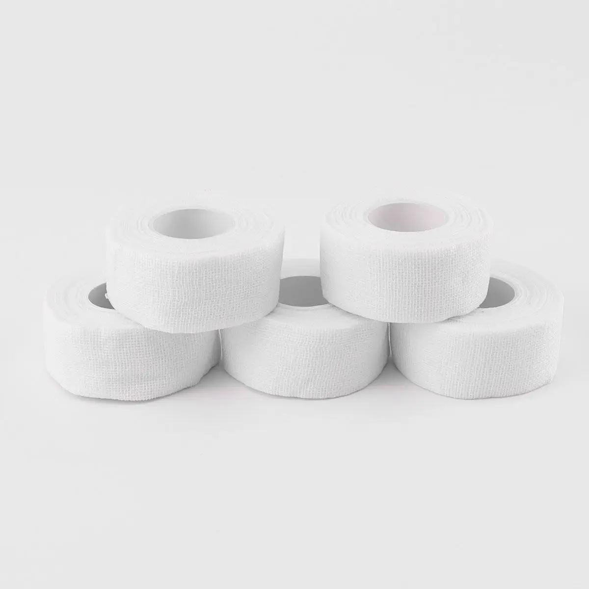 5Pcs Elastic Self-Adhesive Bandages Cotton Sports Tape White Protective First Aid Tape Comfortable for Skin Use