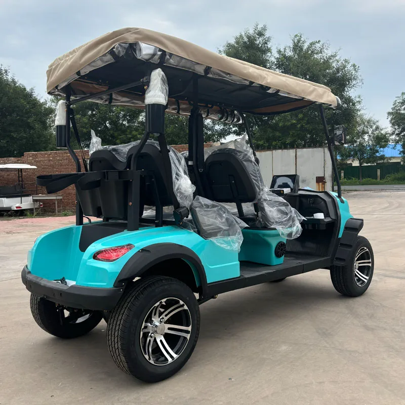 2024 New Electric Golf Cart 48V Lithium Battery 4 Wheels 4 Seats Electric Golf Cart 5KW Motor Off-Road Electric Golf Cart