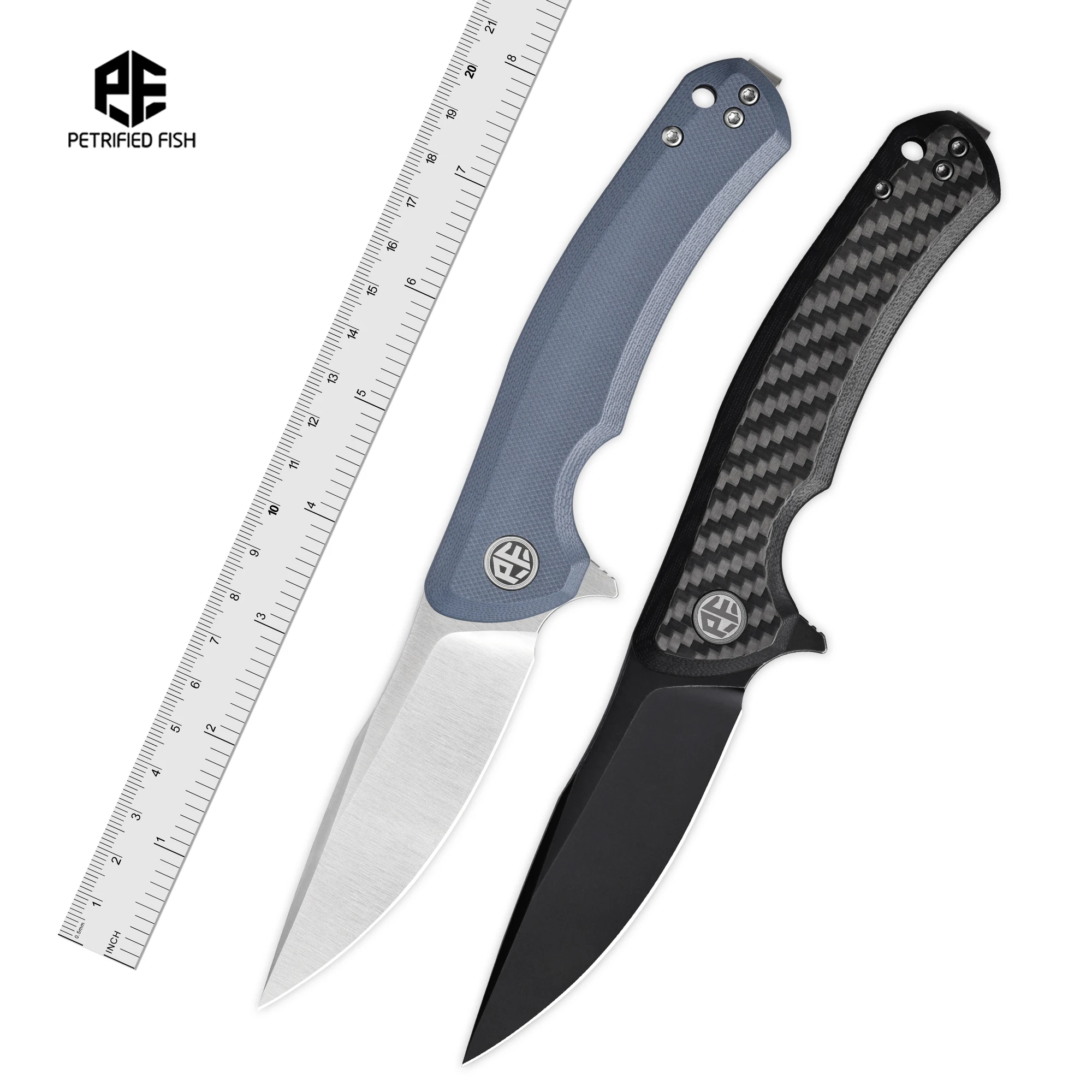 Petrified Fish Warrior V2 PFP17 Folding Knife N690 Steel G10 Handle EDC Camping Outdoor Tool Gift for Men