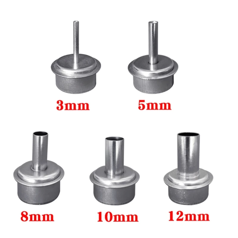 Heat Guns Nozzle Straight 3mm/5mm/8mm/10mm/12mm for Quick 861dw Hot Air Guns Adapter Soldering Station Nozzle Replace