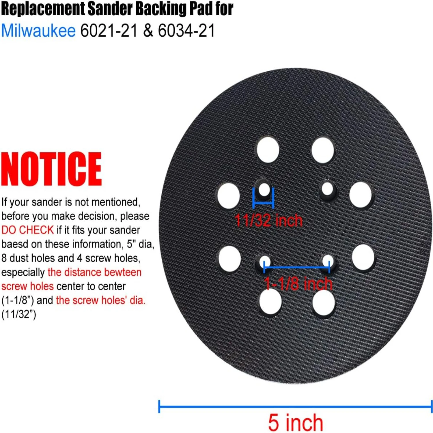Высокопрочная 5-дюймовая шлифовальная подушечка премиум-класса с липучками и повышенной производительностью. Очень жесткая подложка — совместима с Milwaukee 6021.