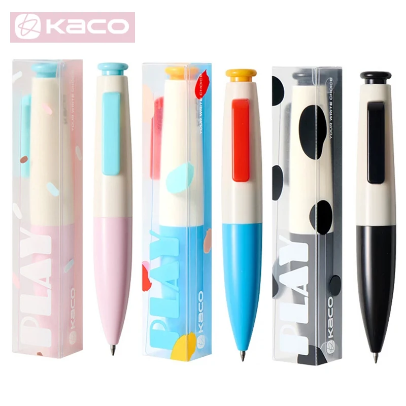 

KACO PLAY Vintage Color-Block Mini Gel Pen,0.5mm Black Compact Retro Design for Students,Cute Aesthetic Writing&School Supplies