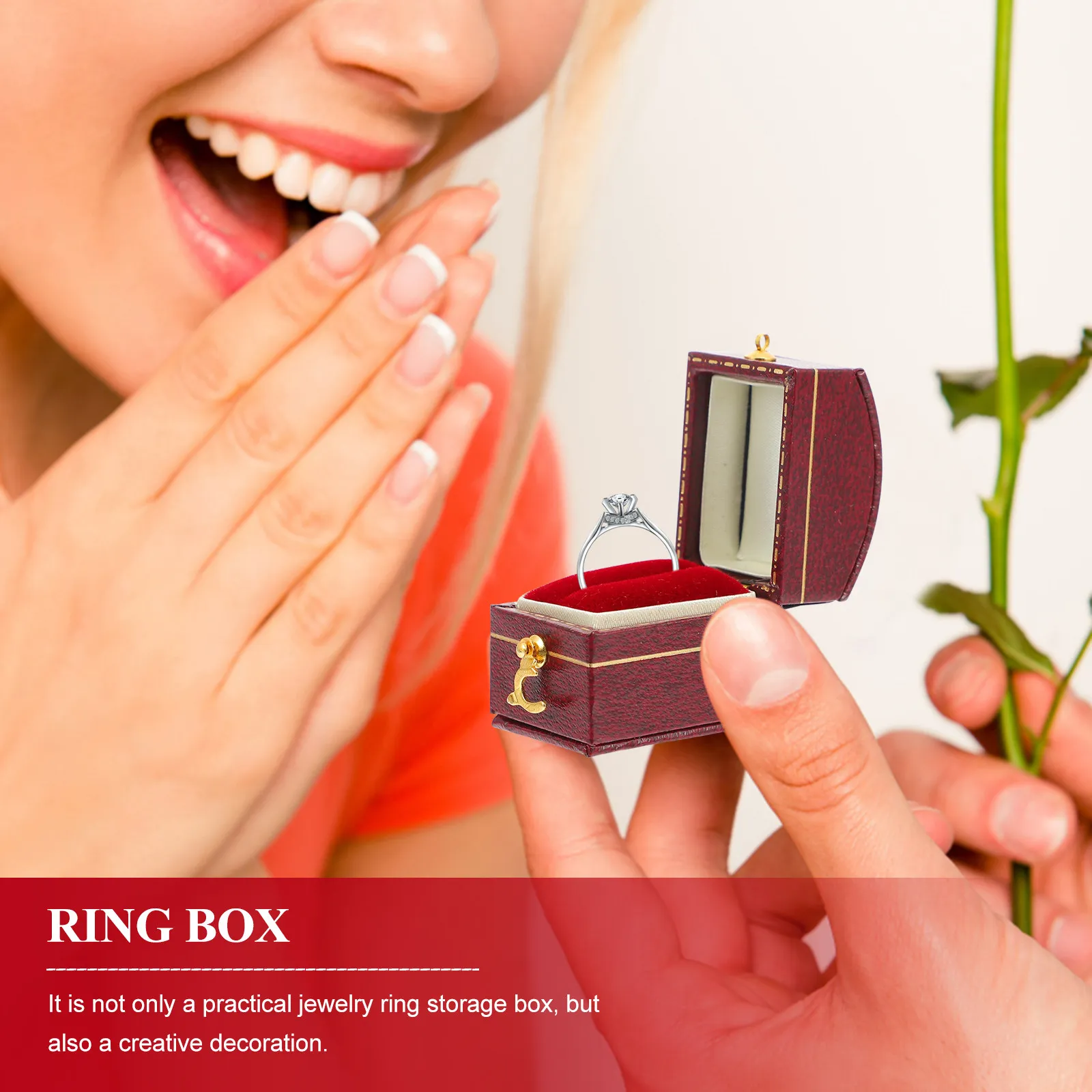 

Квадратная ретро-шкатулка для колец, мини-футляр для украшений, декоративный контейнер для хранения, подарочный органайзер для особых случаев