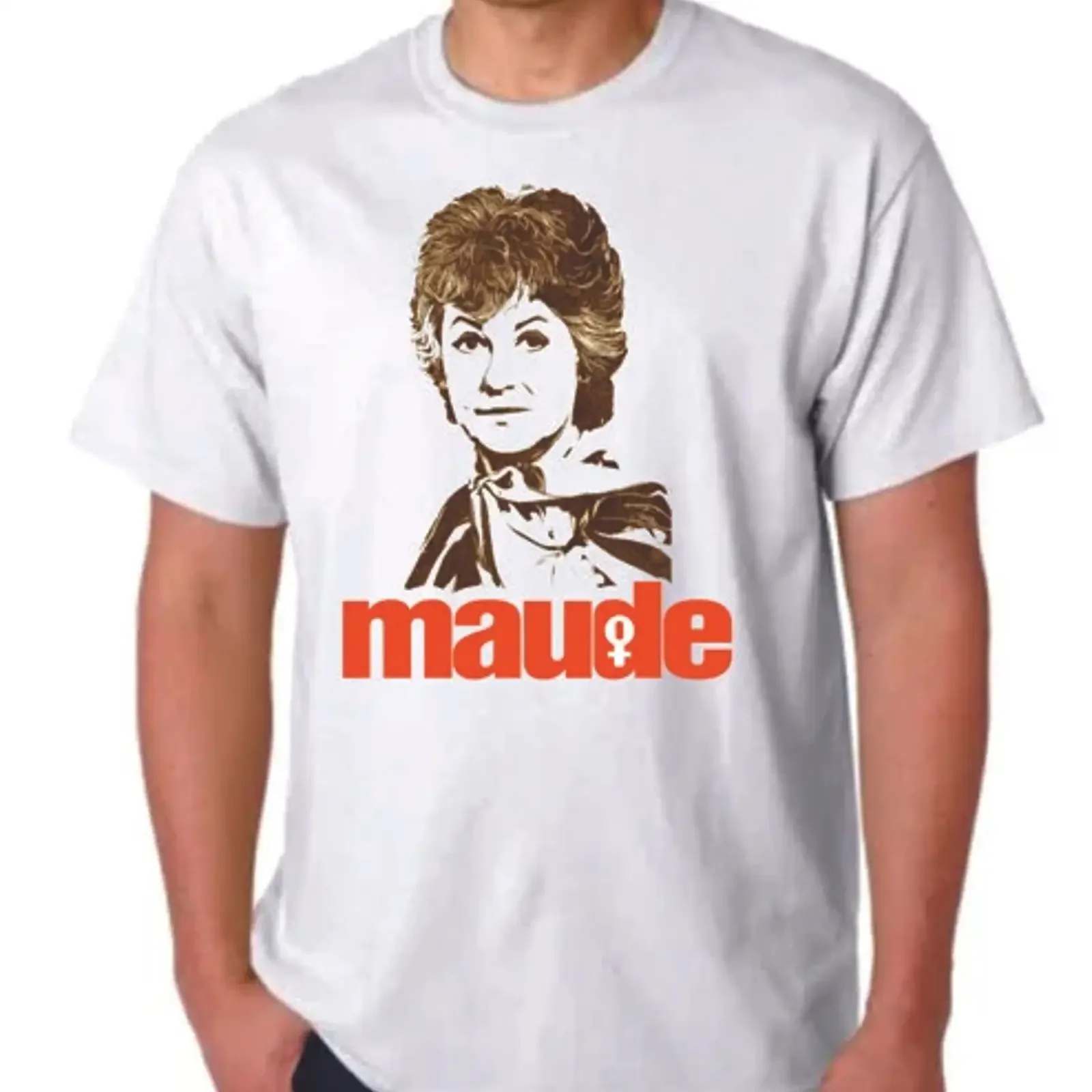 MAUDE T SHIRT TEE BEA ARTHUR TV COMEDY 1970S SITCOM vintage Washed Casual Slightly Soft Breathable Stylish Versatile streetwear
