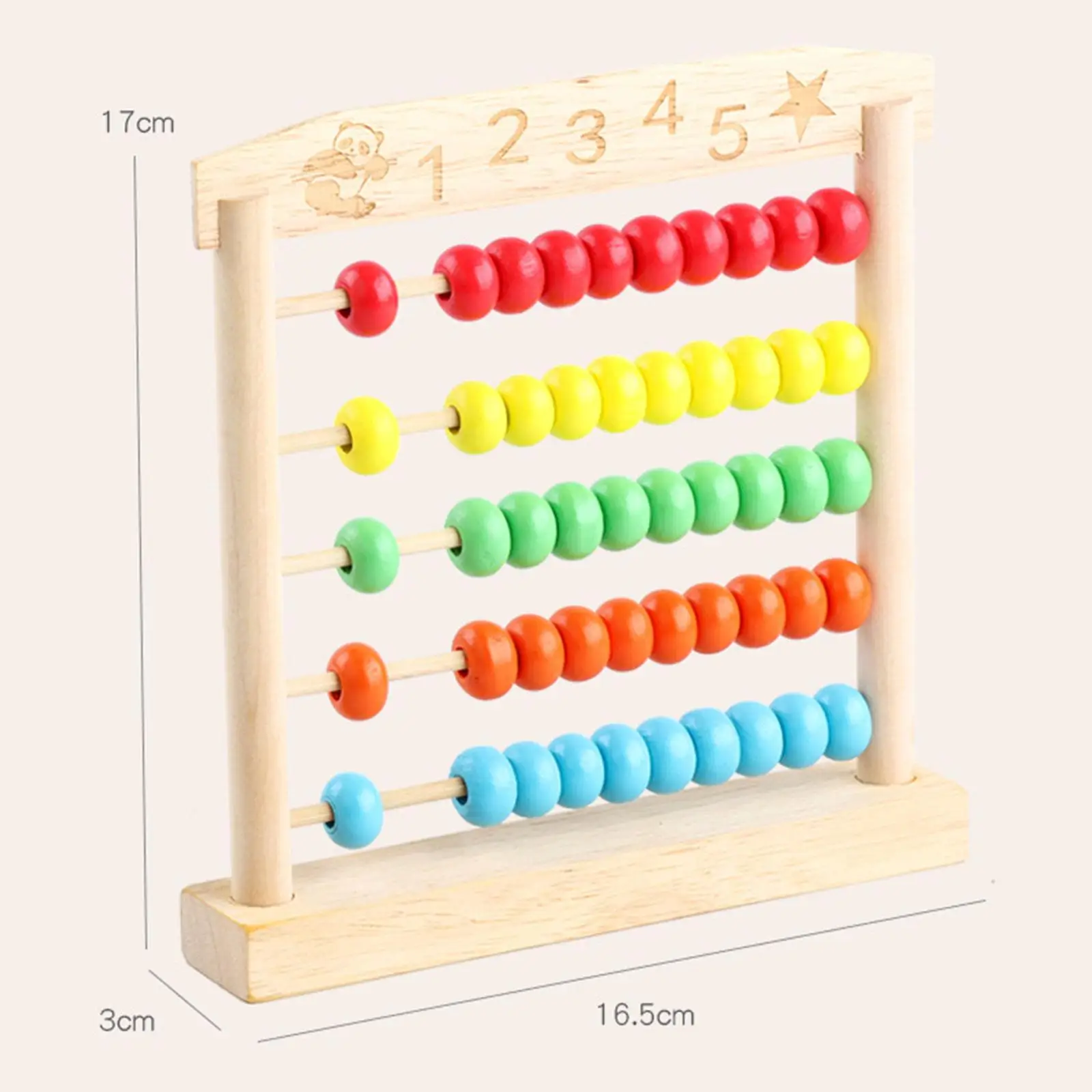 Boulier en bois pour enfants, jouet de développement manipulateur mathématique, addition et soustraction, 5 nucléoAbacus pour enfants, bébé d'âge alth