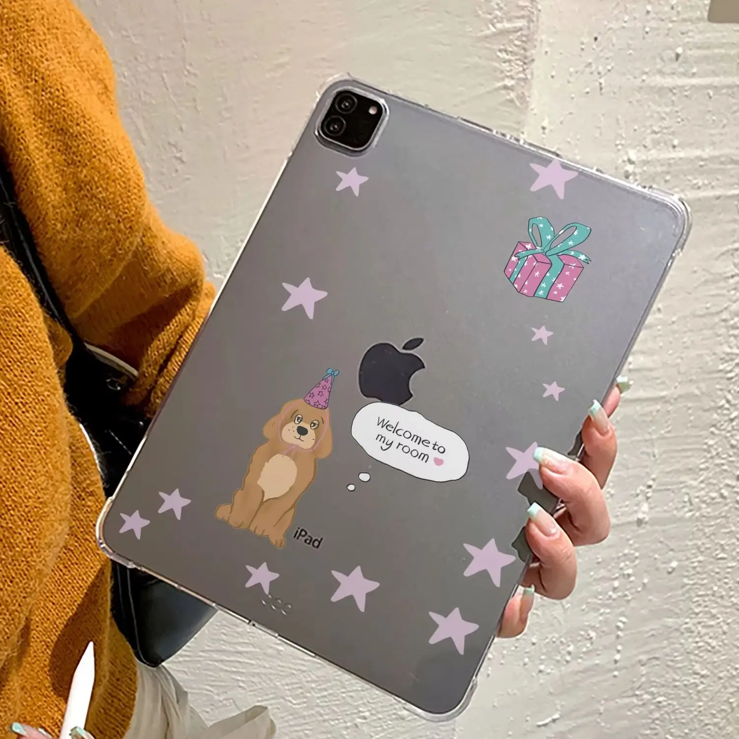 

Fairy Tale Puppy Gift Star Y2K Cover For iPad Pro 13 11th M5 M4 12.9 A16 10 8 7 9th 10th For Ipad Air 11 M2 M3 Mini Tablet Case