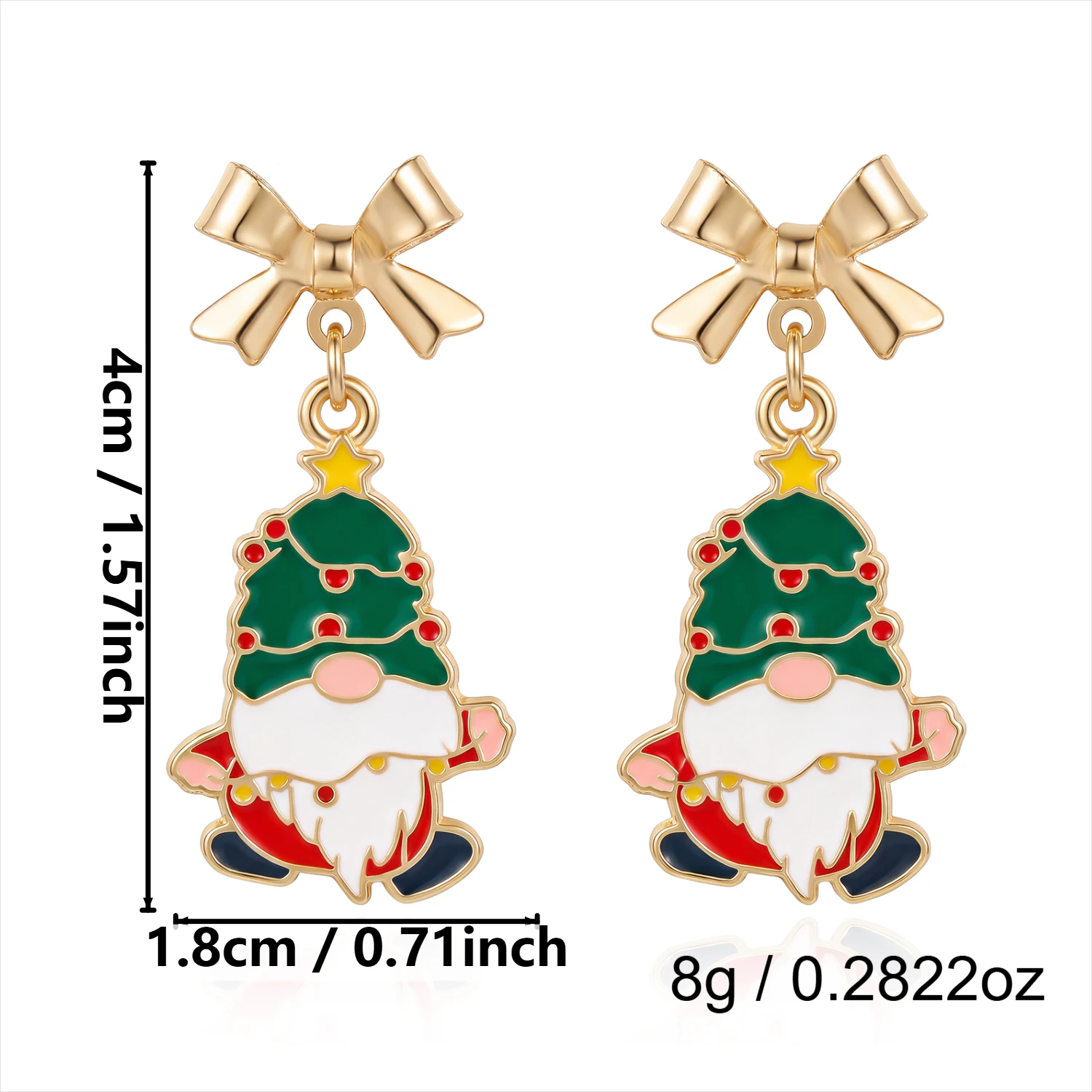3-teiliges elegantes Perlenimitat-Halsketten- und Ohrring-Set für Weihnachten, Weihnachtsmann, Schneeflocken-Halskette, Neujahrsparty-Schmuck – Detail 7