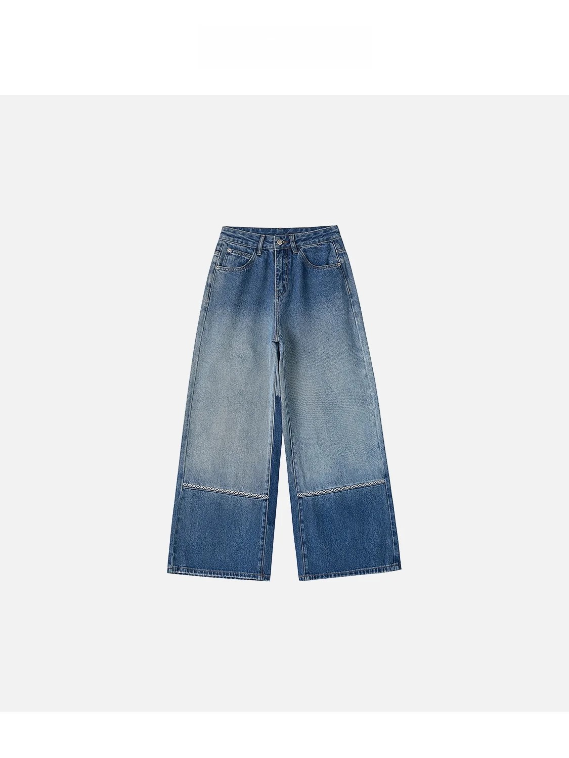 

JINGJING2025 adient Play 00 Cotton Patchwork Loose Jeans Women's Casual High Waist Zipper Cotton Jeans Trendy Design