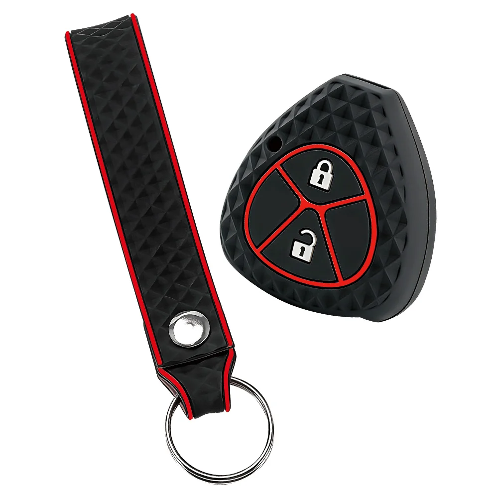 2/4 Button Silicone Car Remote Key Case Cover Fob for Toyota Yaris/Vitz Auris Mk I 2007 Corolla Verso Hilux 7 RAV4 Porte Camry